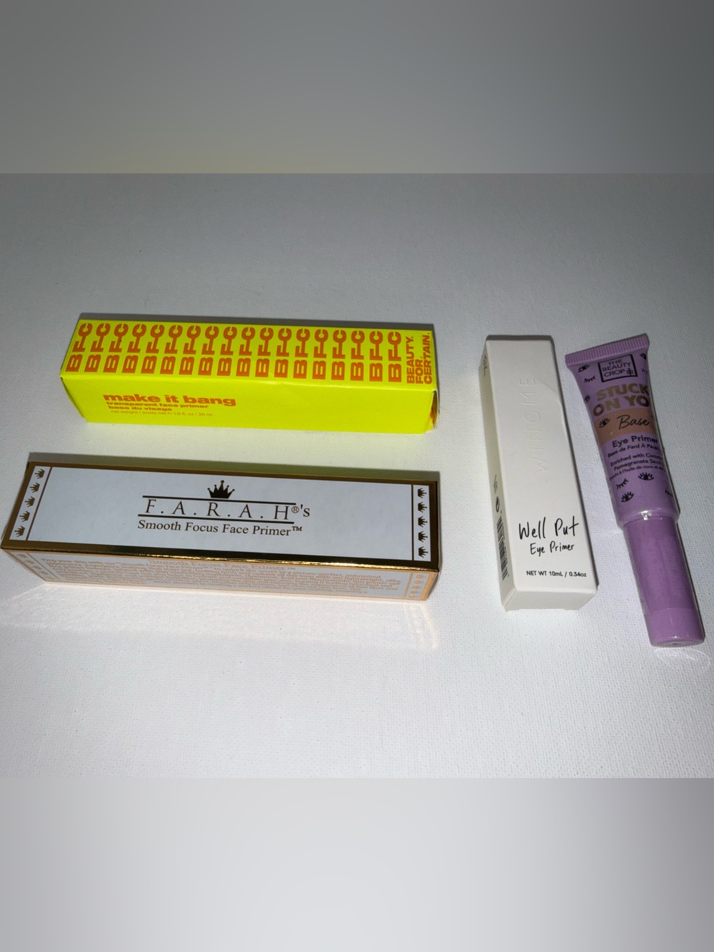 Primer Bundle! 2x face primer, 2x eyeshadow primers